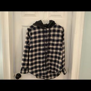 American Eagle flannel hoodie